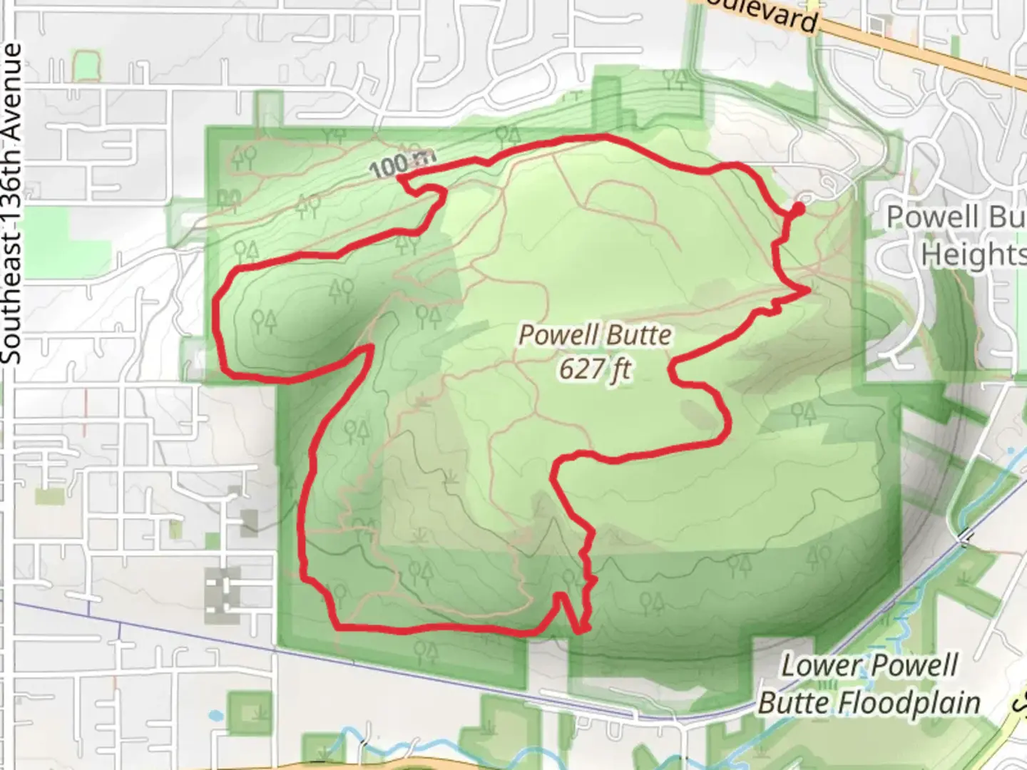 An image depicting the trail Elderberry and Pipeline Loop Trail and its surrounding area.