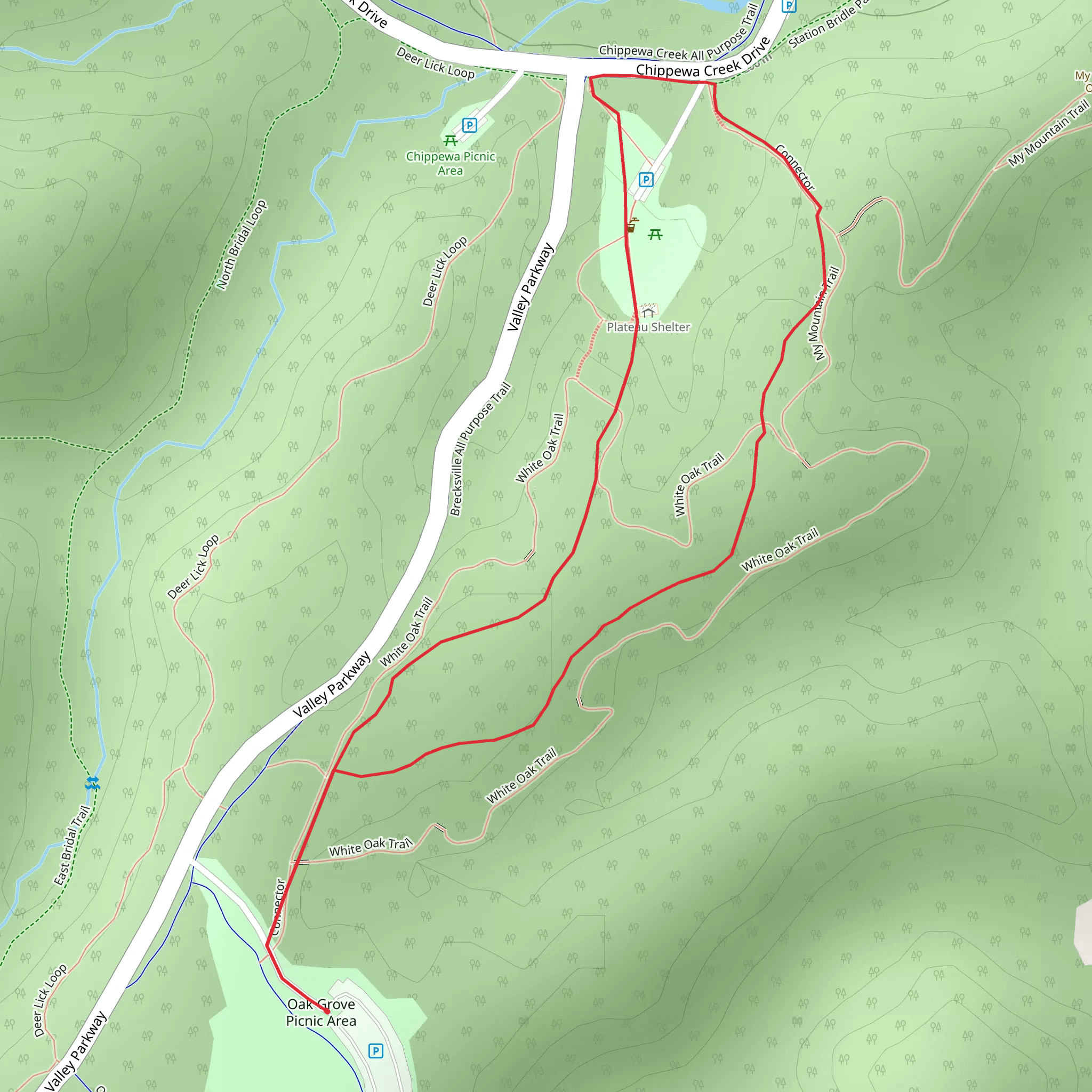 Buckeye and Salamander Loop Trail mobile static map