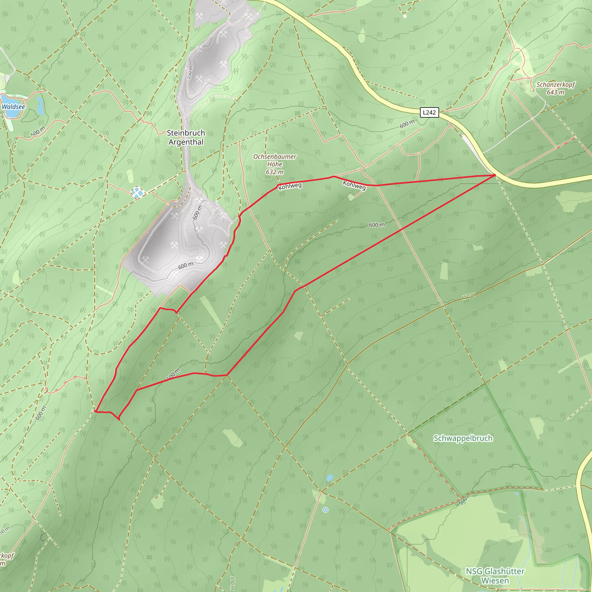Ochsenbaumer Höhe and Trekkingcamp Ochsenbaumer Höhe Loop mobile static map