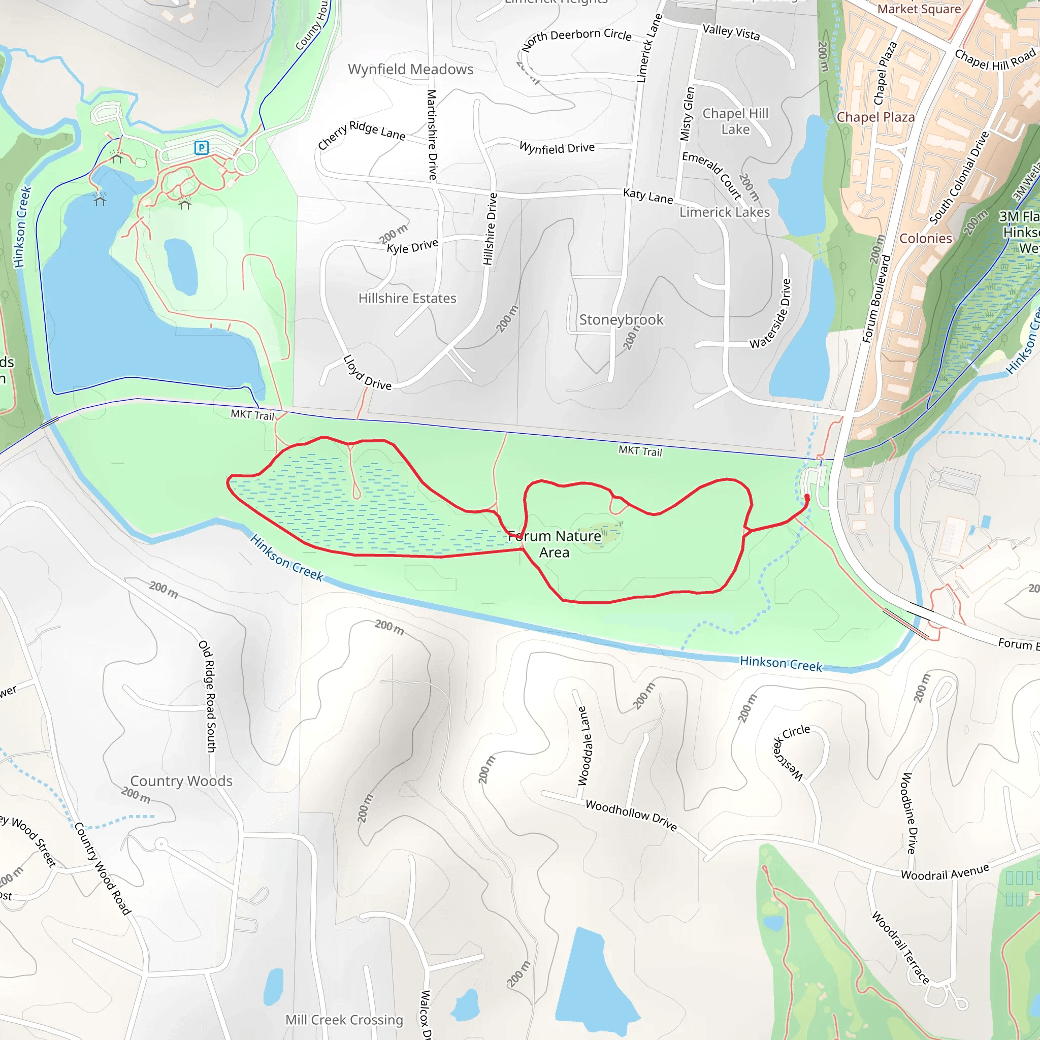 Forum Nature Area Loop mobile static map
