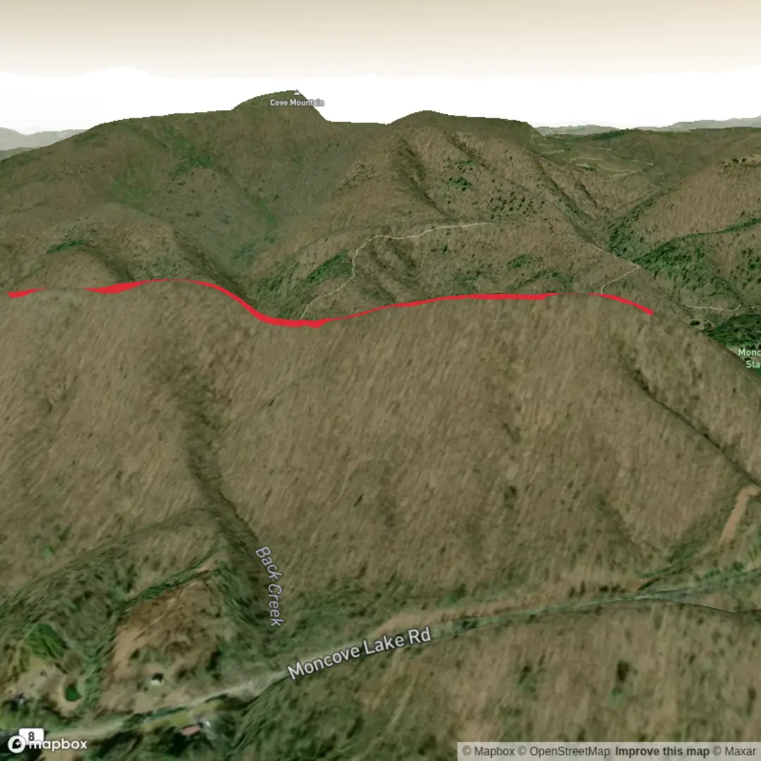 An image depicting the trail Roxalia Springs Trail and its surrounding area.