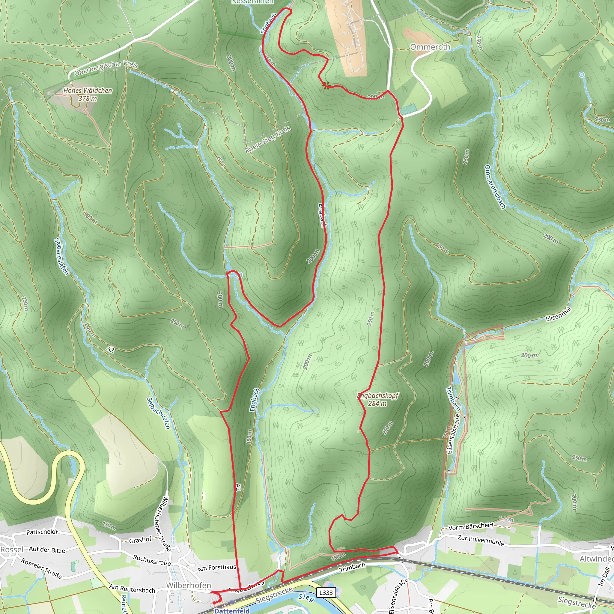 Wilberhofen Rundweg mobile static map