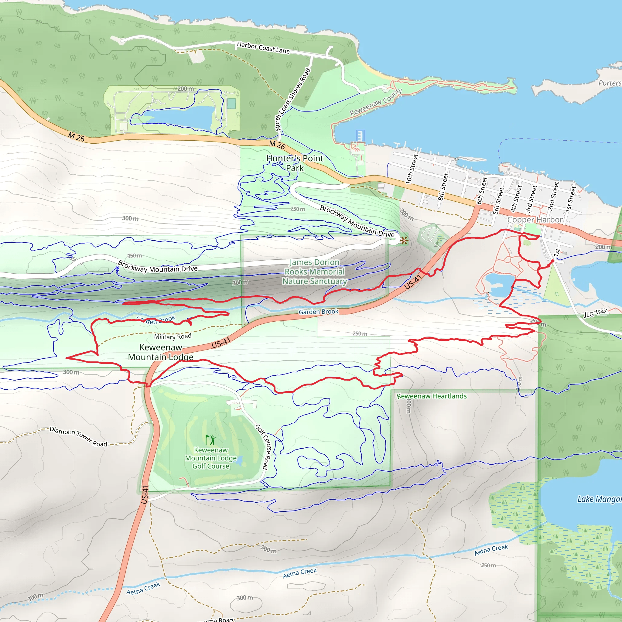 Here We go and Garden Brook - Section 2 Loop mobile static map