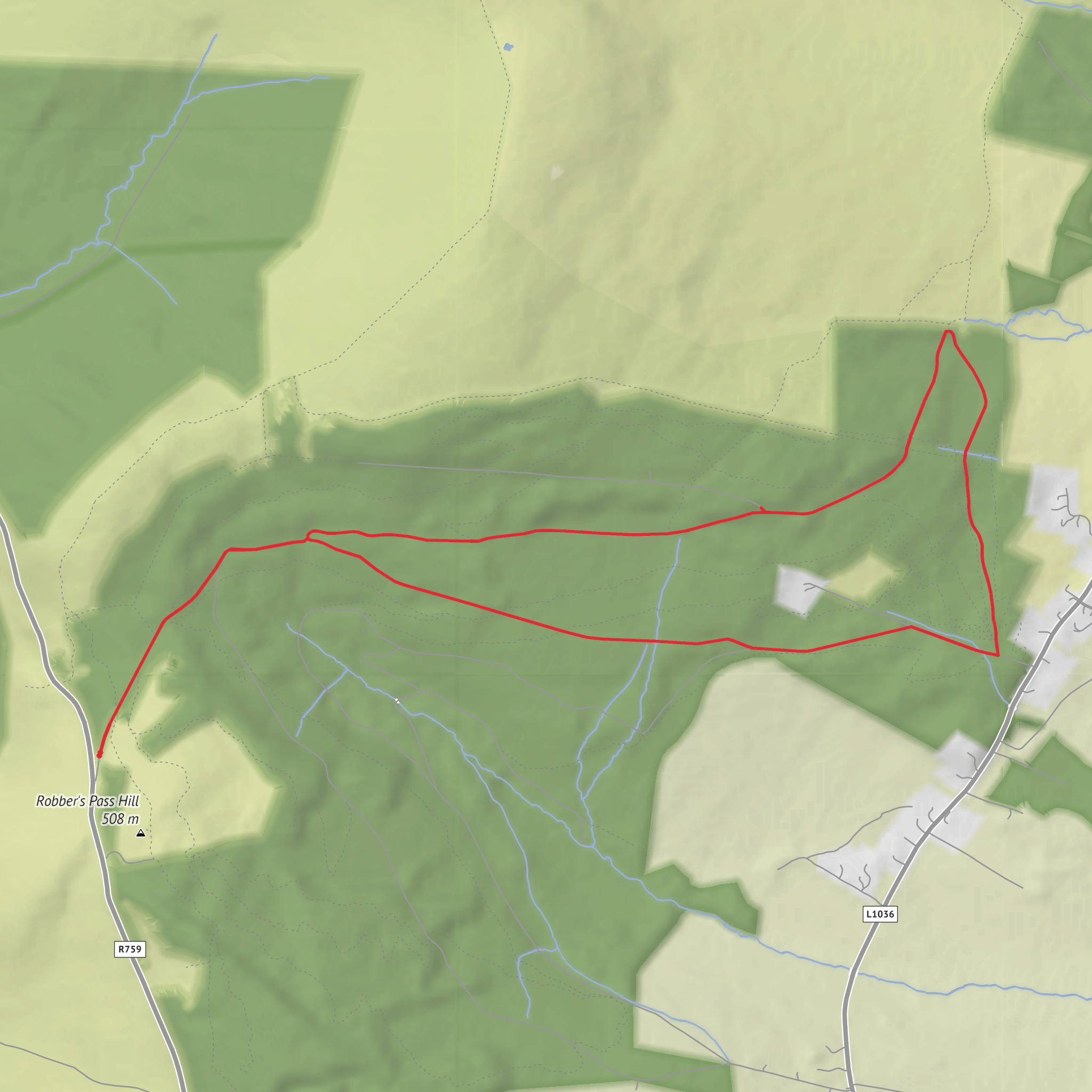 Ballinastoe Loop via JBM C.P mobile static map