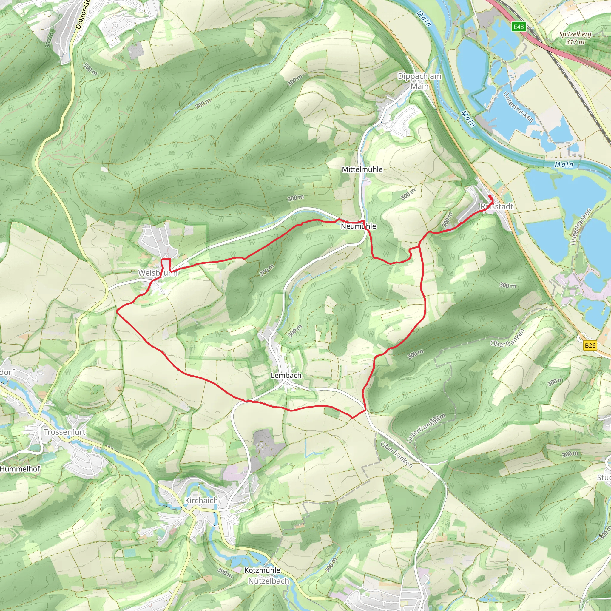 Rundweg Eltmann and Laufrour ELT Loop mobile static map