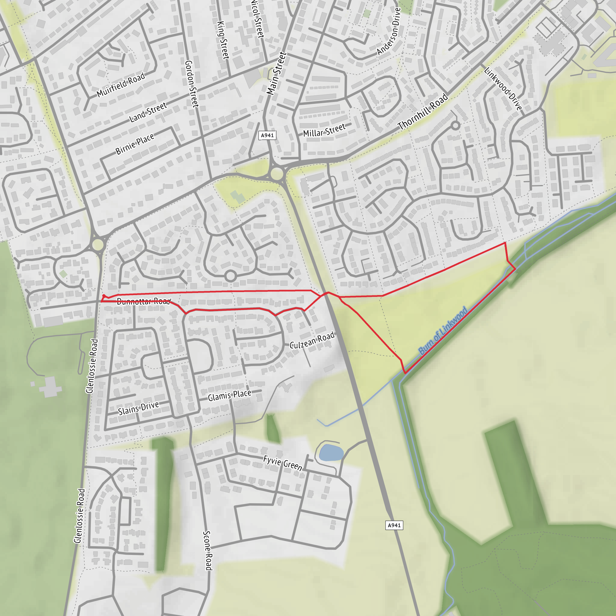New Elgin - Burn Walk mobile static map