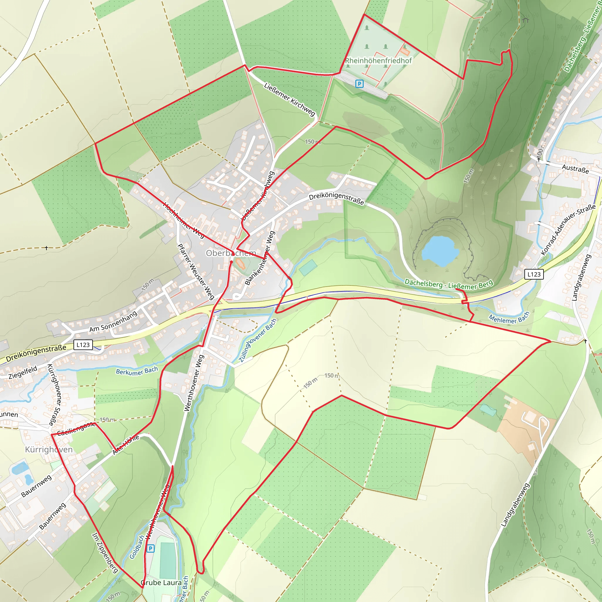 Verbindungsweg and Daechelsberg Runde Loop mobile static map