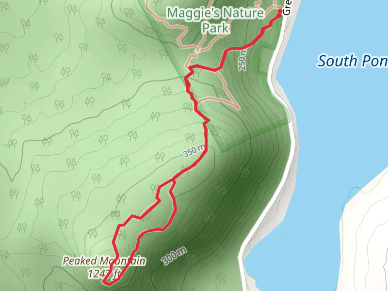 Peaked Mountain via Maggie's Nature Park Trail