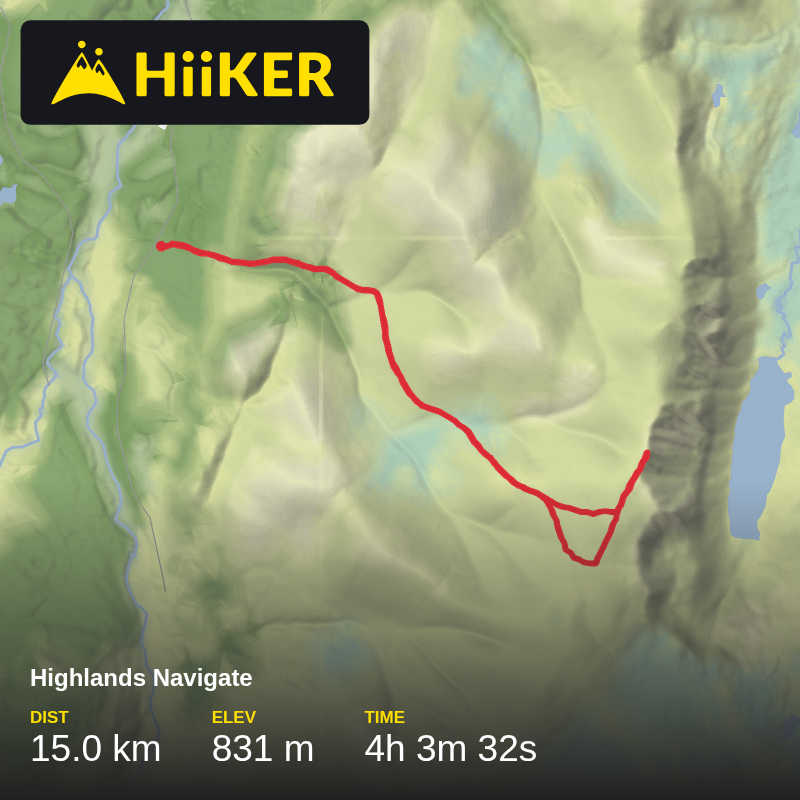 A map preview of the recording 🗻 Sgòr Gaoith.