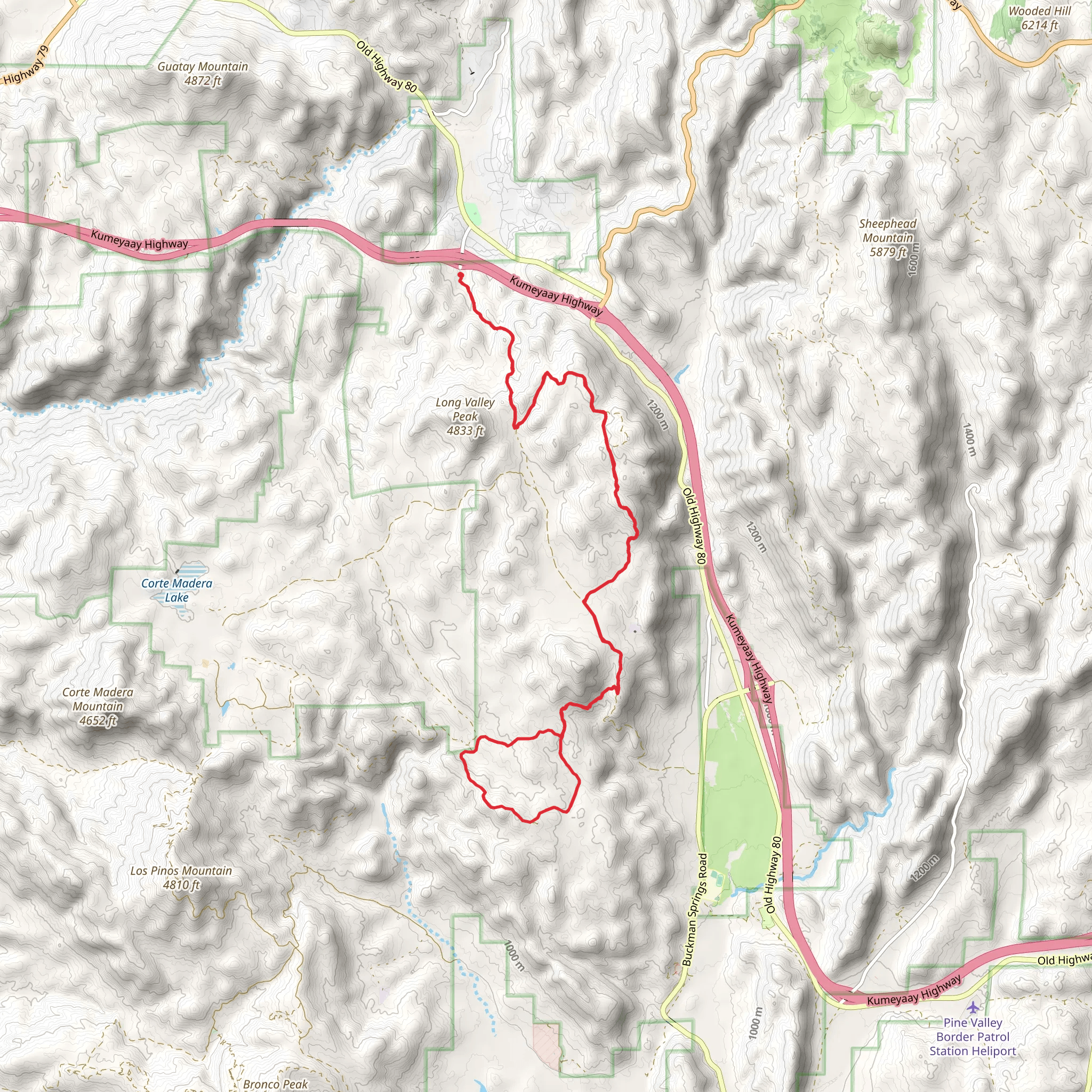 Long Valley Loop mobile static map