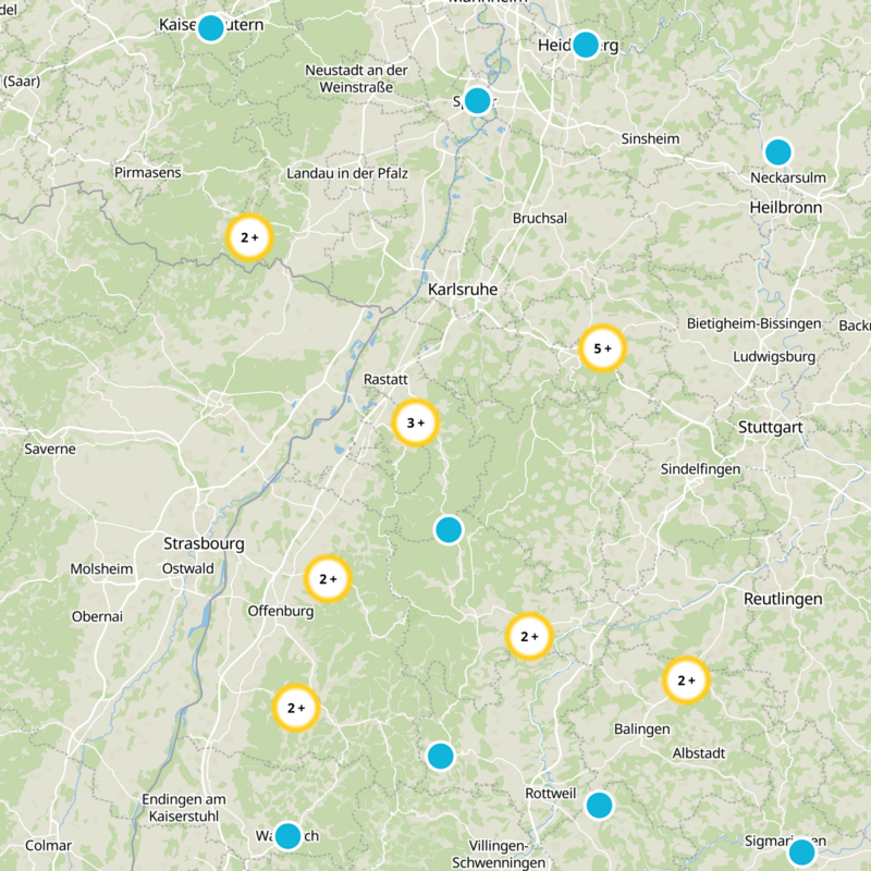 Vereinbarte Verwaltungsgemeinschaft Gernsbach Static Map