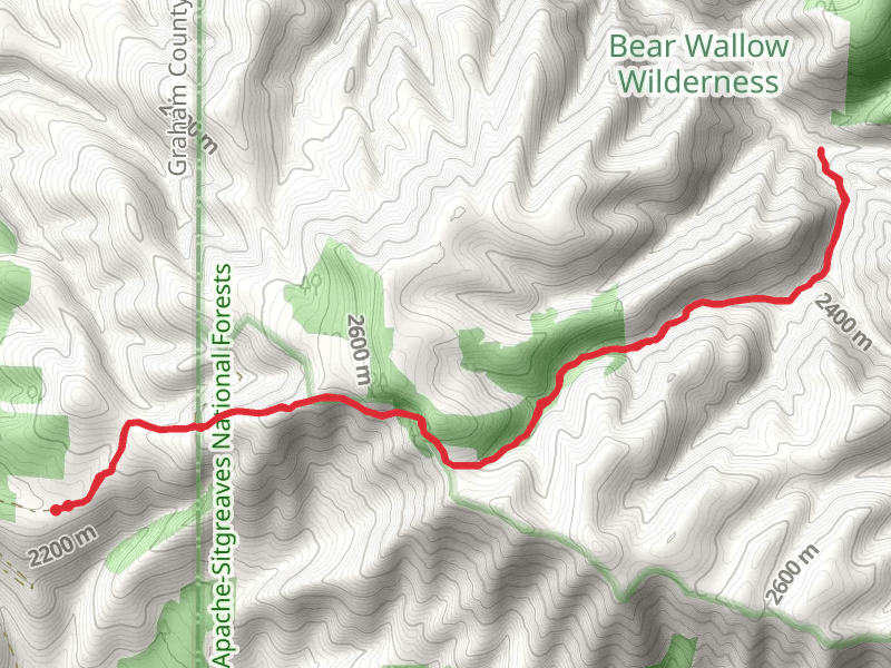 Schell Canyon Trail via Rose Spring Trail