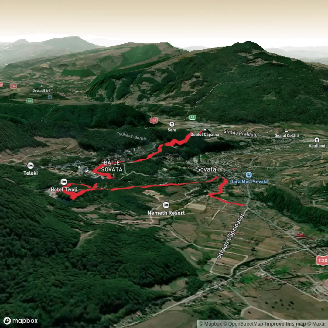 An image depicting the trail Treasures of Sovata via Bear Lake and its surrounding area.
