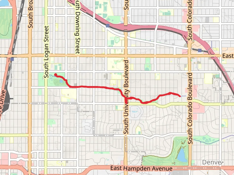 East Harvard Gulch Trail from Harvard Gulch Park