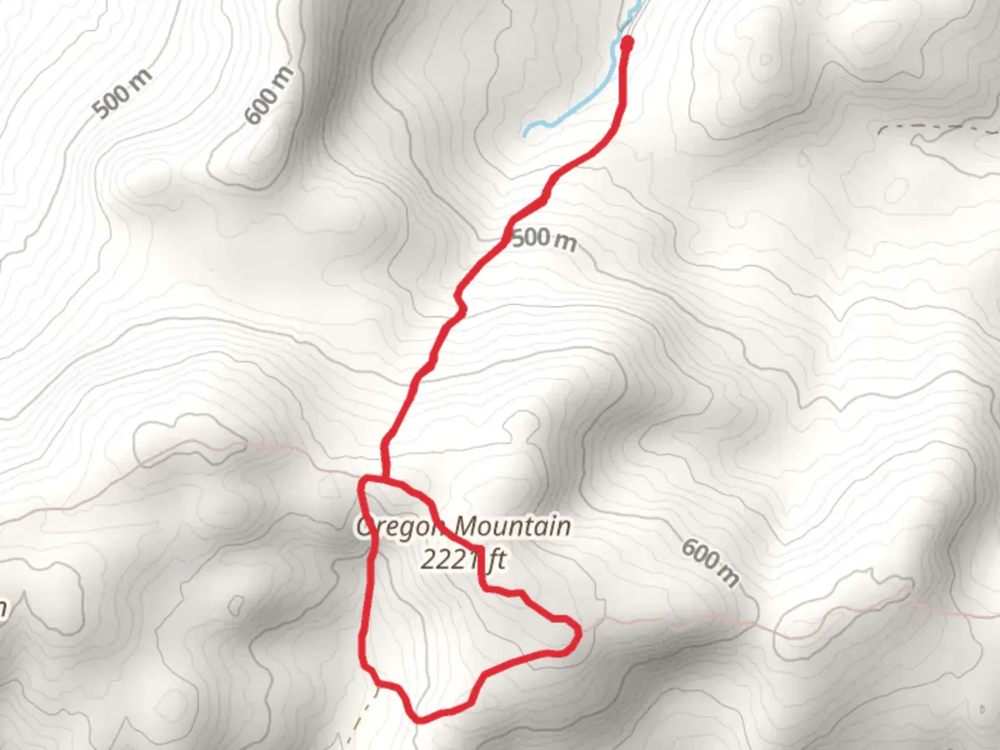An image depicting the trail Oregon Mountain Loop and its surrounding area.