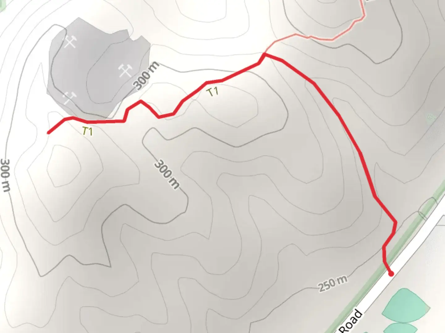 An image depicting the trail Ruffner Road West Walk and its surrounding area.