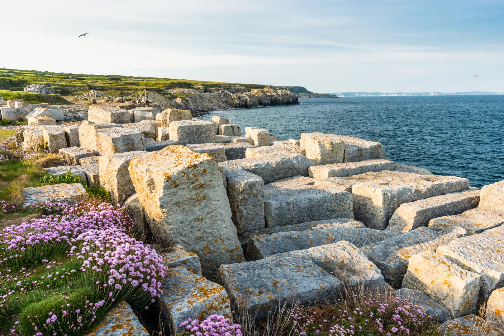 An image depicting the trail Portland Bill Loop via SWCP and Hardy Way and its surrounding area.