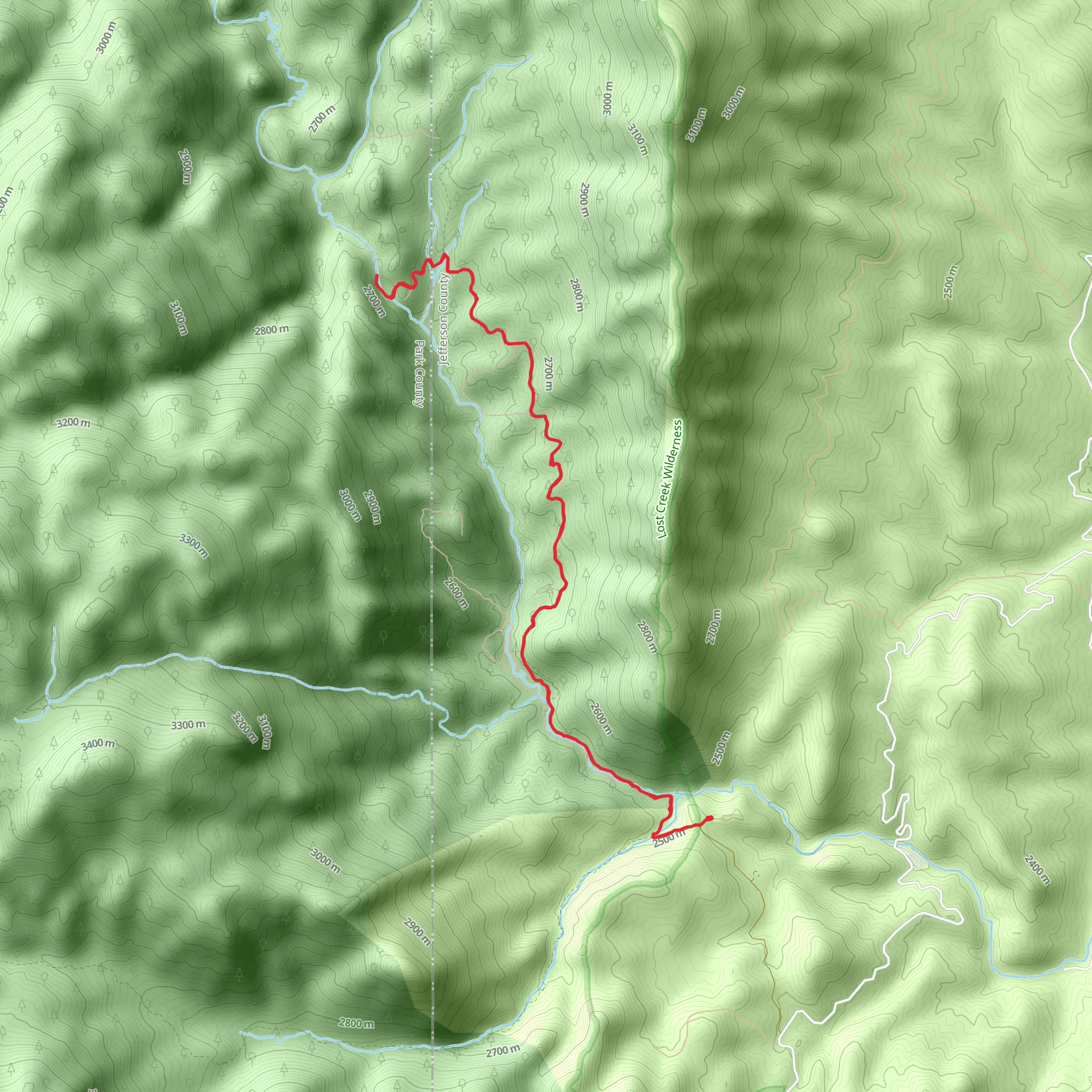 Goose Creek and Lost Creek mobile static map