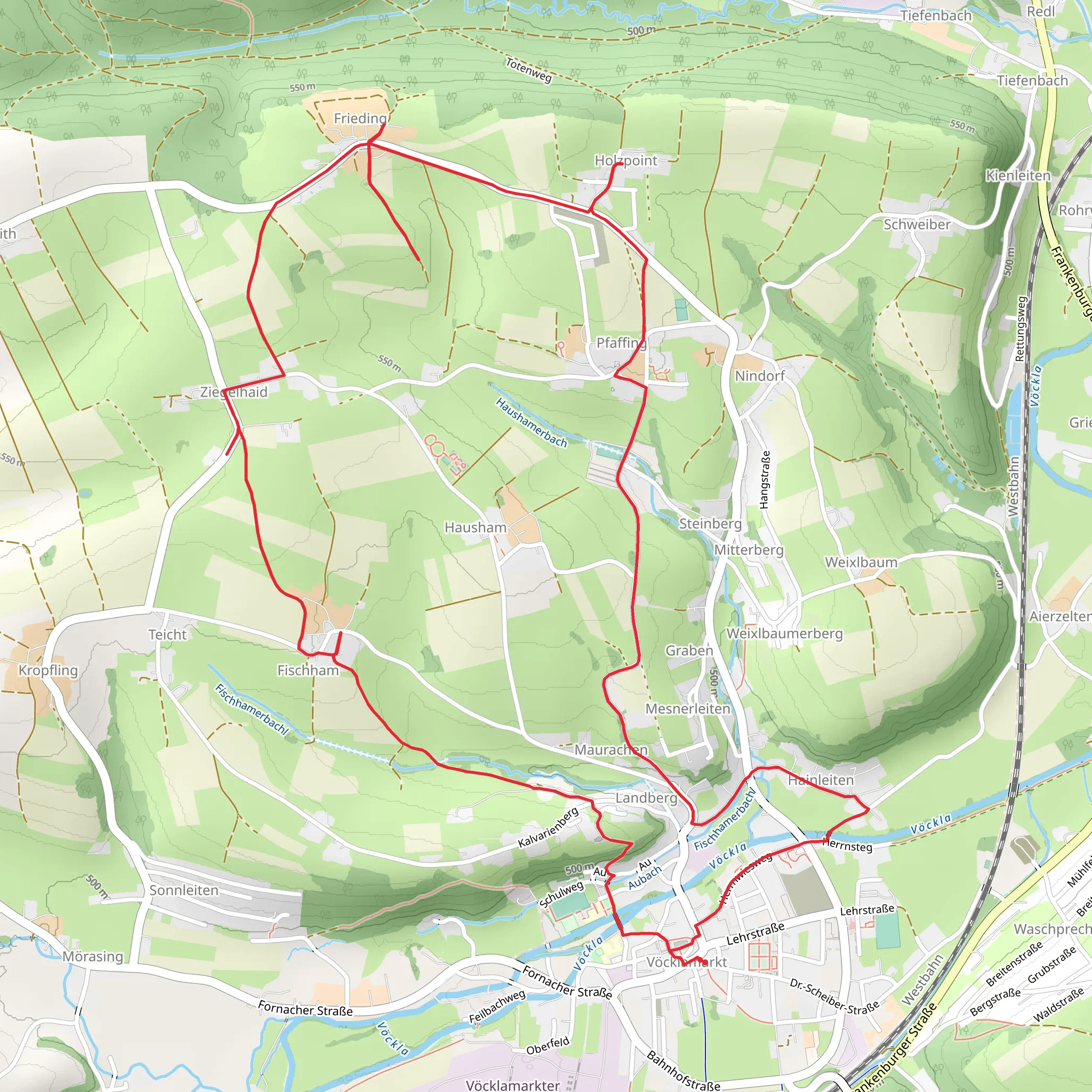 Vöcklamarkt to Frieding Loop 7 mobile static map