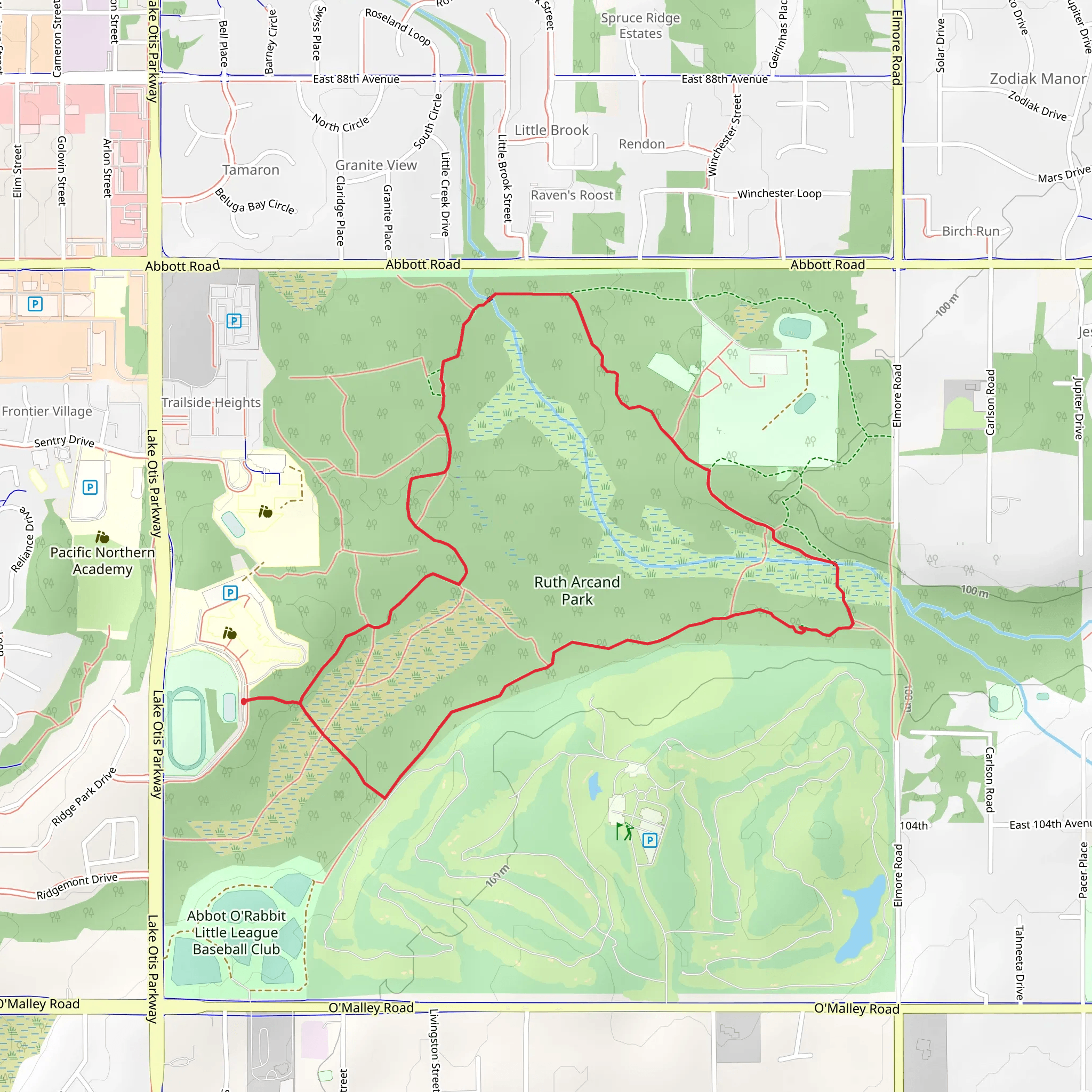 Ruth Arcand Park - Riata Loop mobile static map