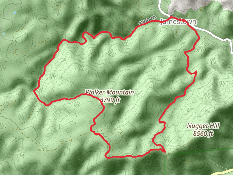 Loop around Walker Mountain - Jamestown