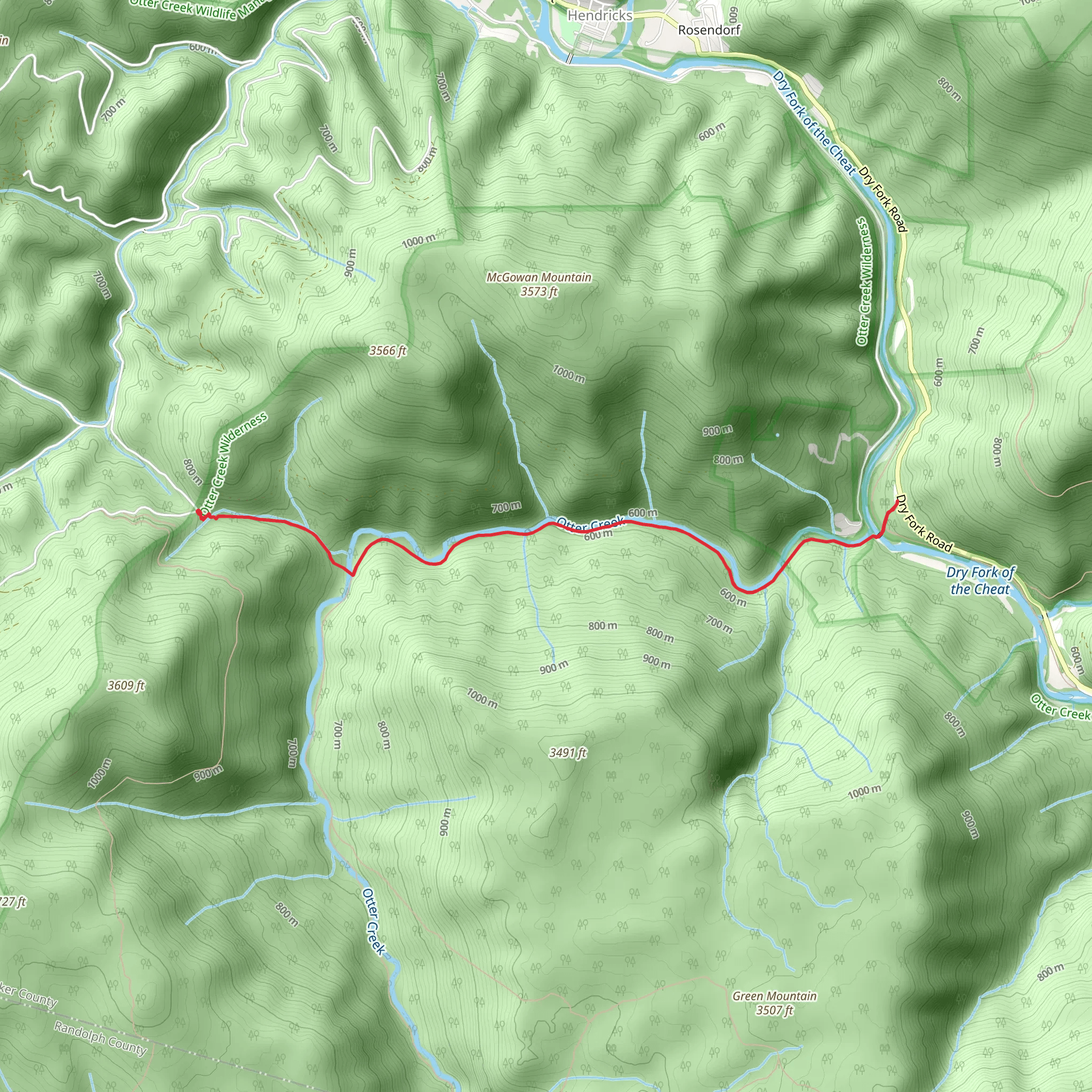 Spring Run and Otter Creek mobile static map