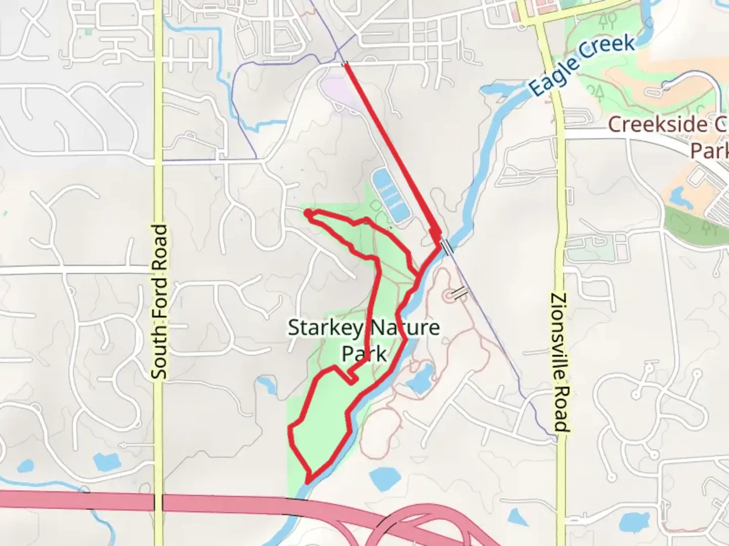An image depicting the trail Big 4 Rail - Eagle Creek Loop Trail and its surrounding area.