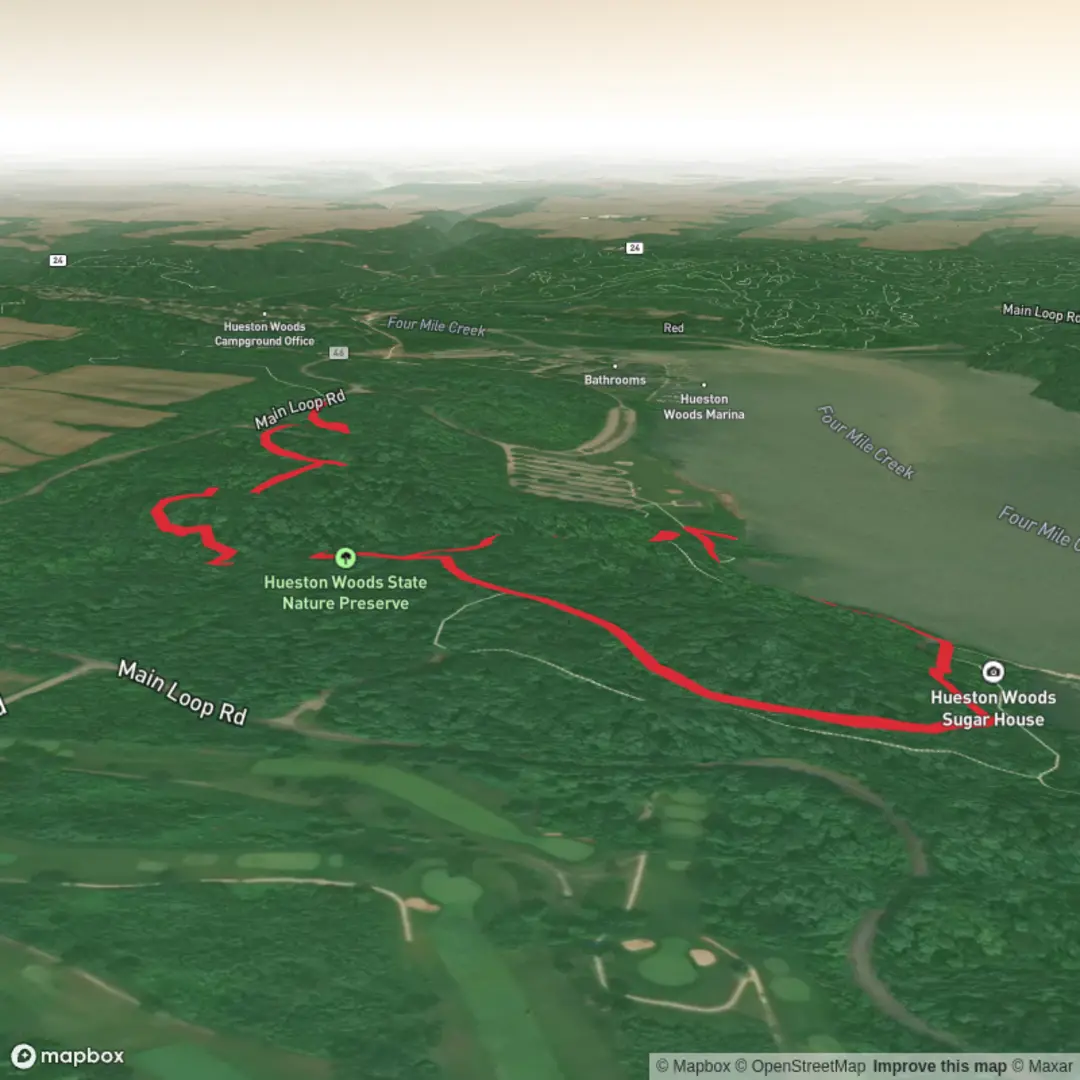 An image depicting the trail Acton Lake via Big Woods and Sugar Bush Trail and its surrounding area.