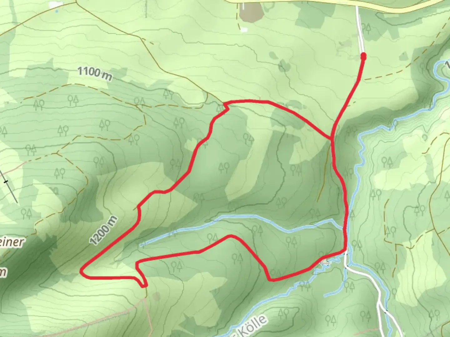 An image depicting the trail Kimmerle Loop and its surrounding area.