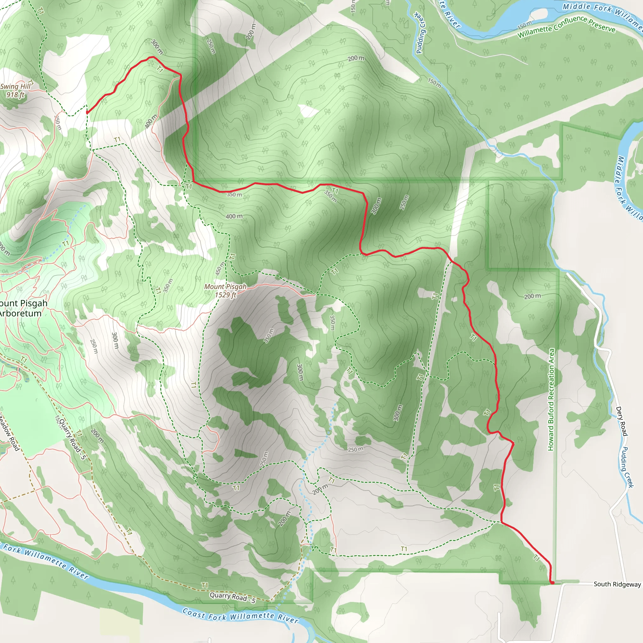Trail 4 Out and Back mobile static map