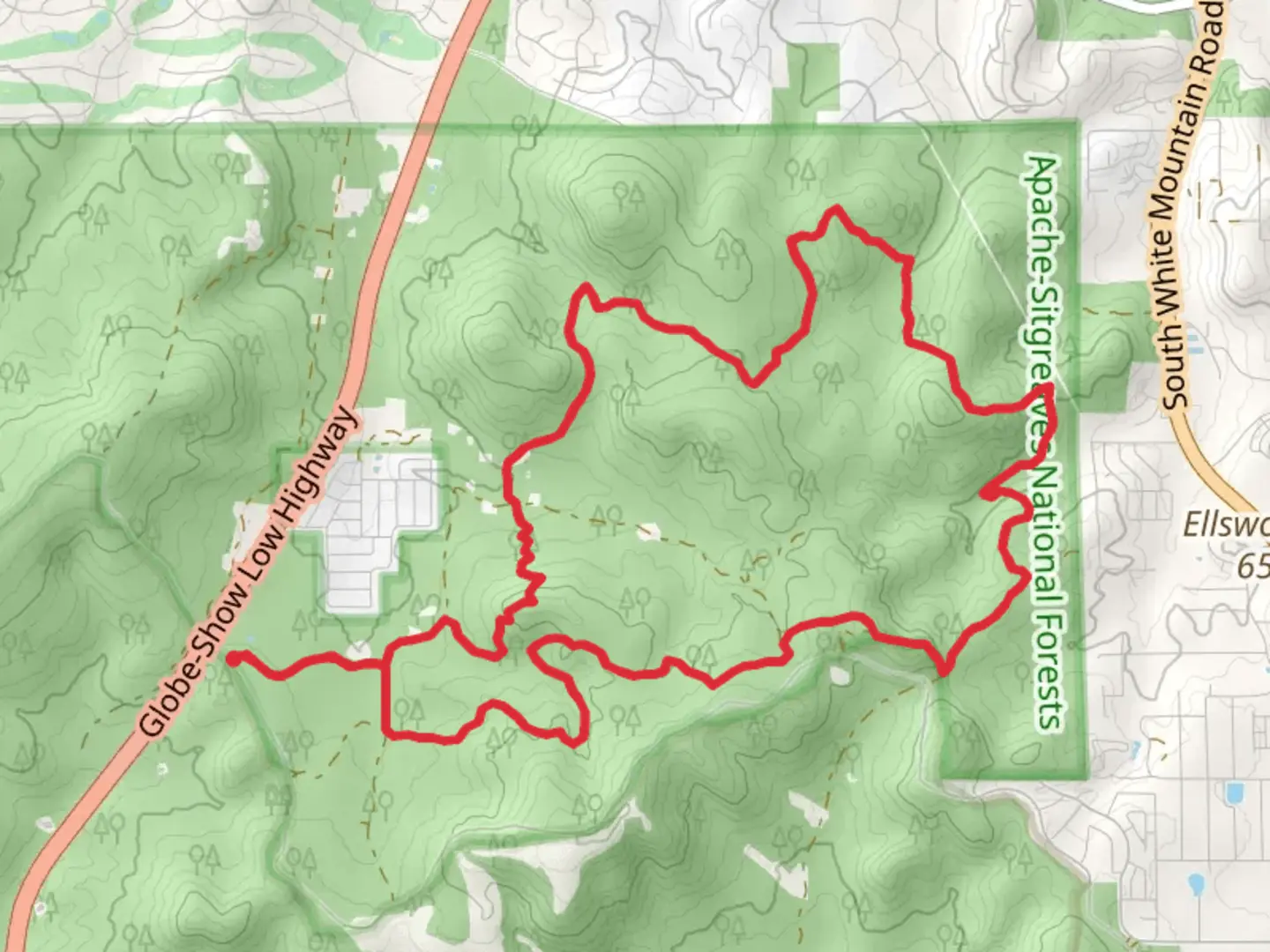An image depicting the trail Buena Vista Trail Loop and its surrounding area.