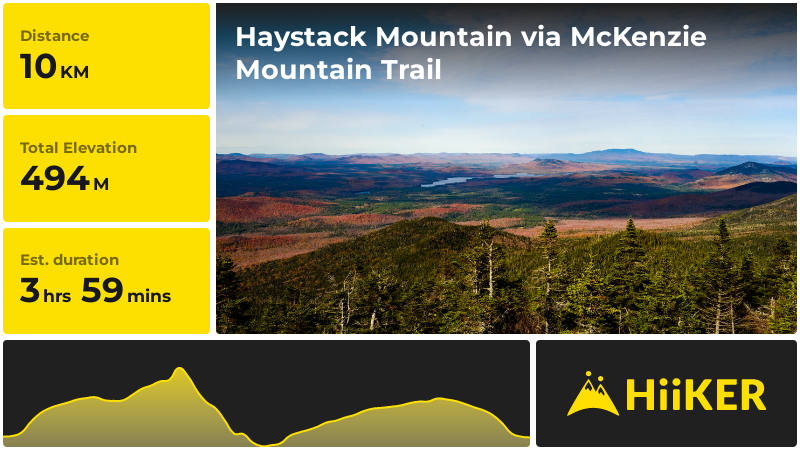 Haystack Mountain via McKenzie Mountain Trail | Essex County | New