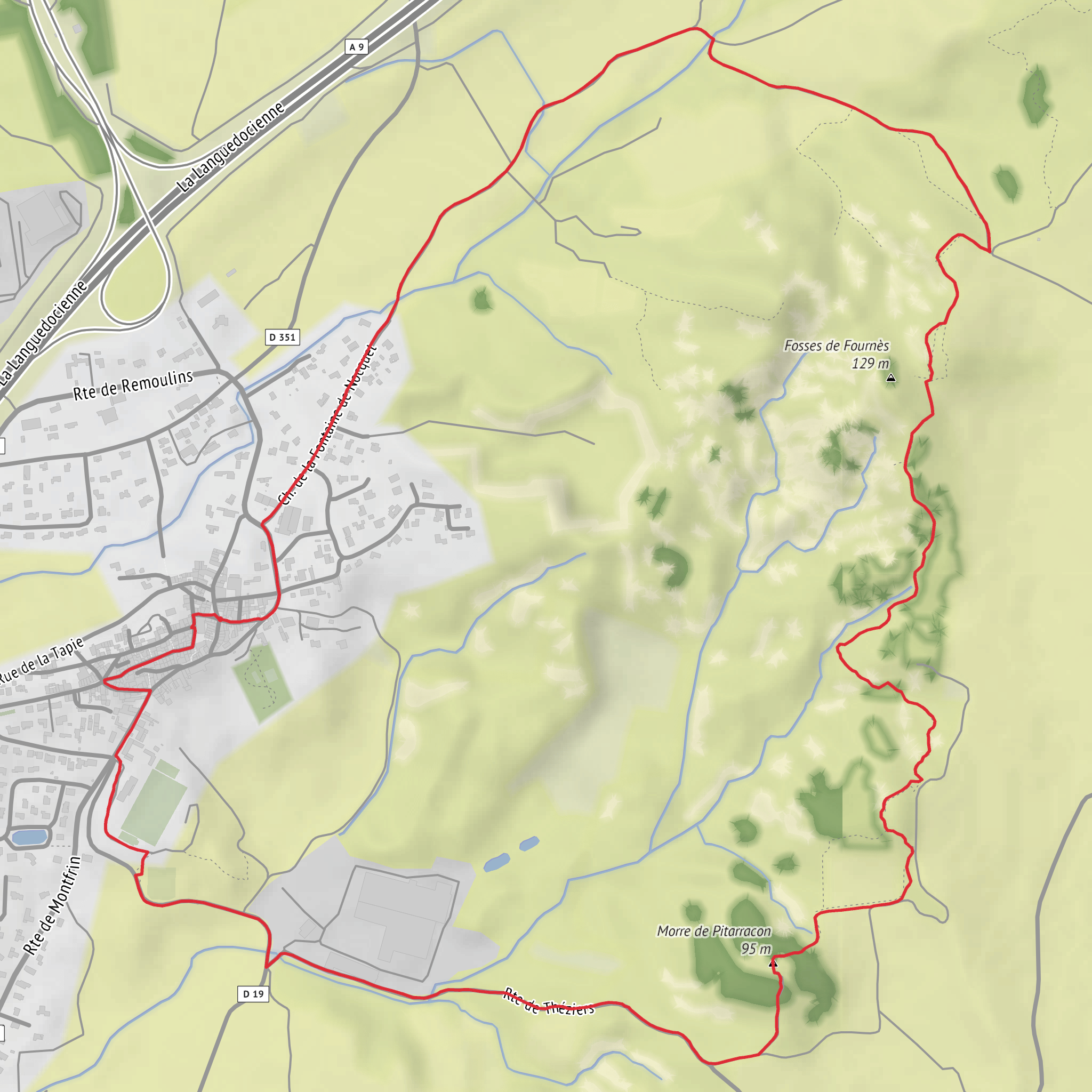 Balade Les Fosses De Fournes mobile static map