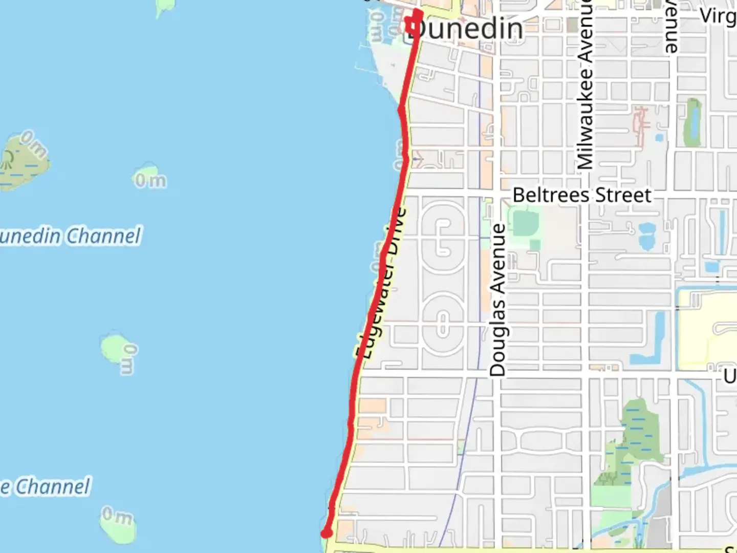 An image depicting the trail Edgewater Park Loop via Edgewater Trail and its surrounding area.