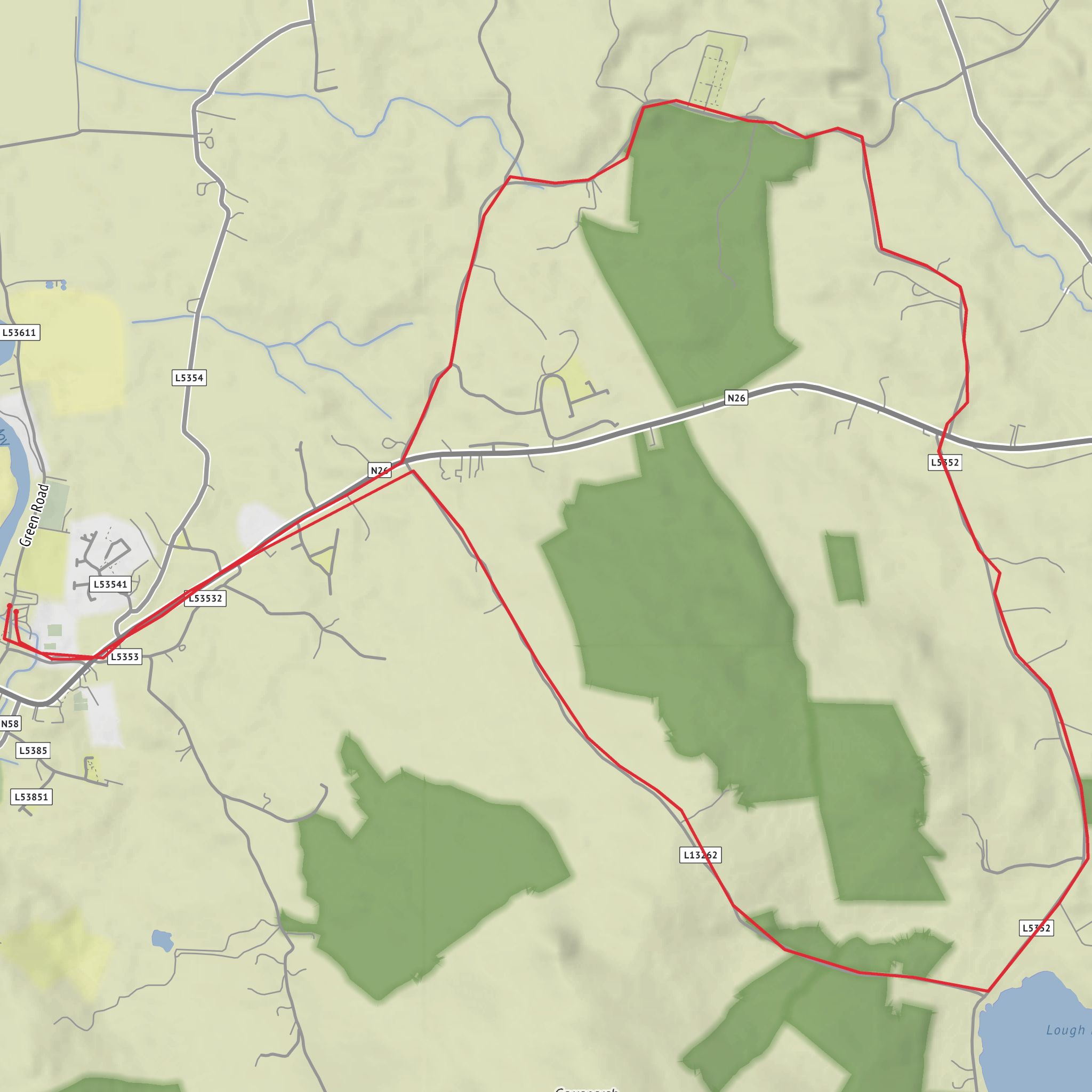 Shanwar Belgarrow Loop - Red Arrows mobile static map