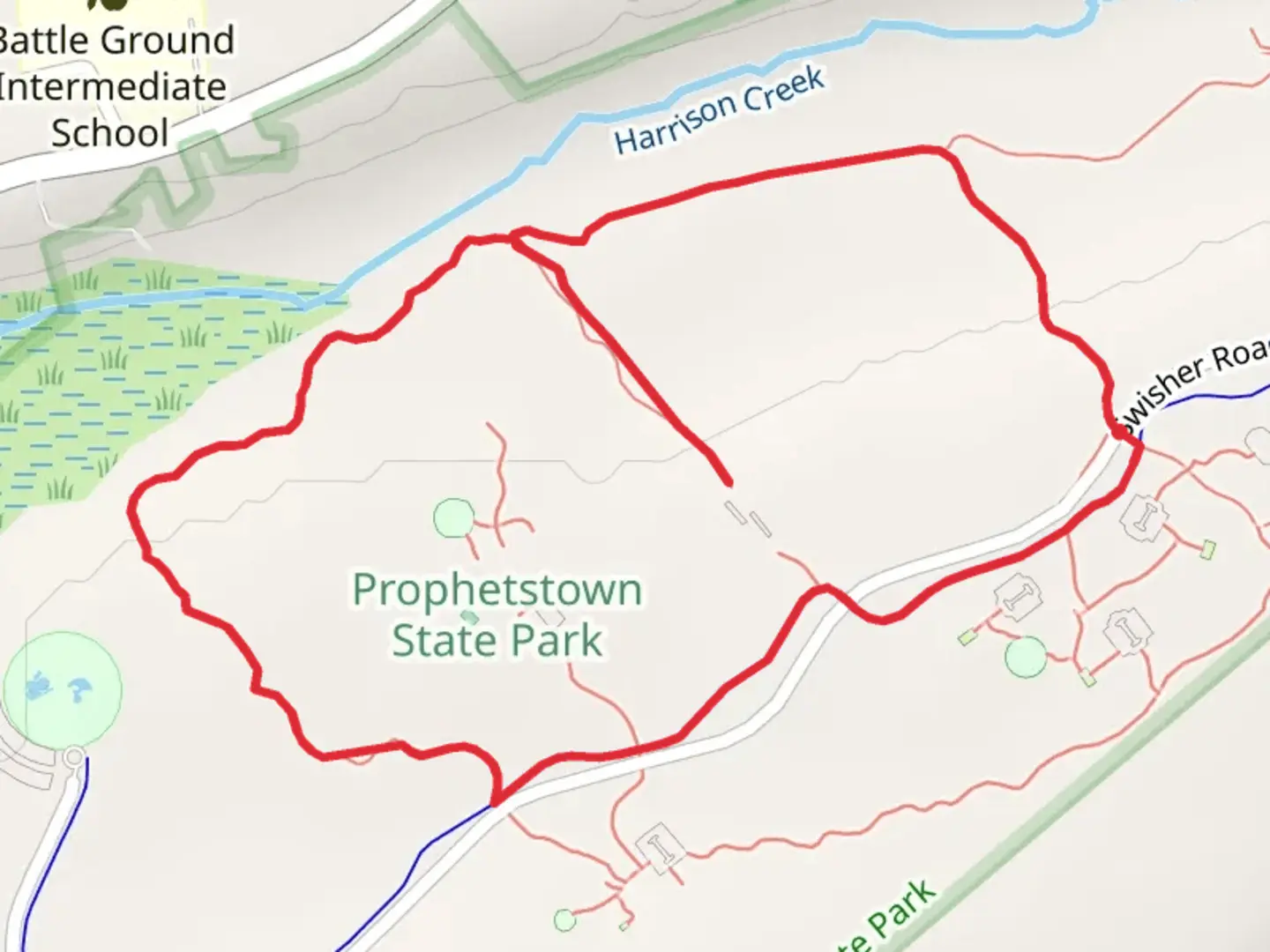 An image depicting the trail Prophetstown State Park Loop - North and its surrounding area.