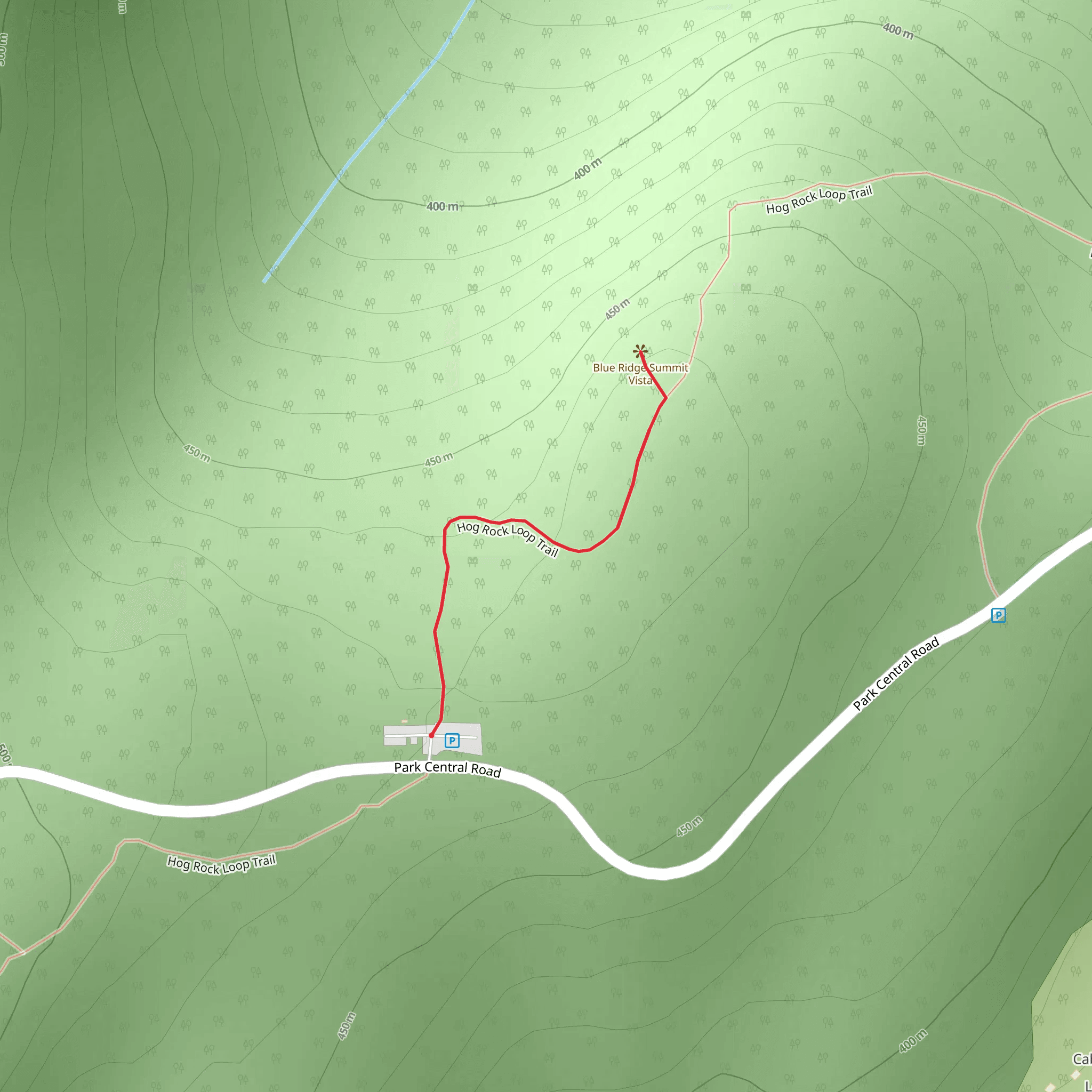 Blue Ridge Summit Vista Trail mobile static map