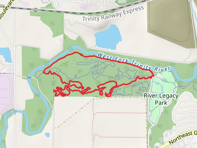 West Fork Trinity River via River Legacy Trail