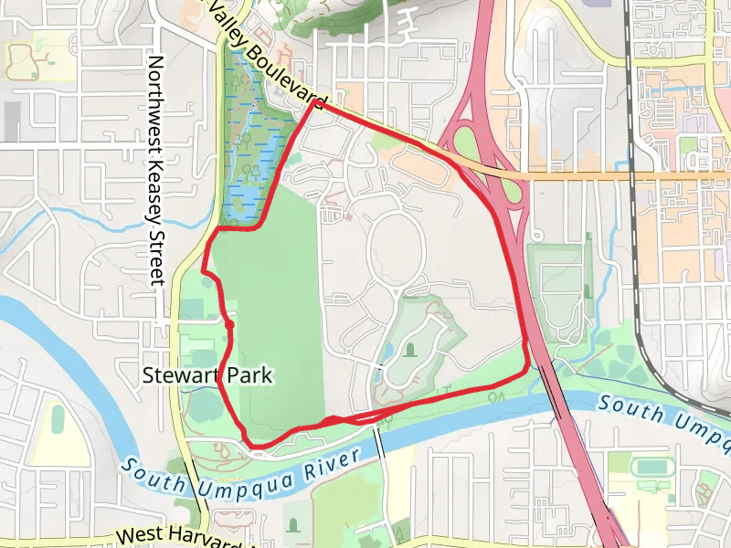 Stewart Park and riverfront Park Loop