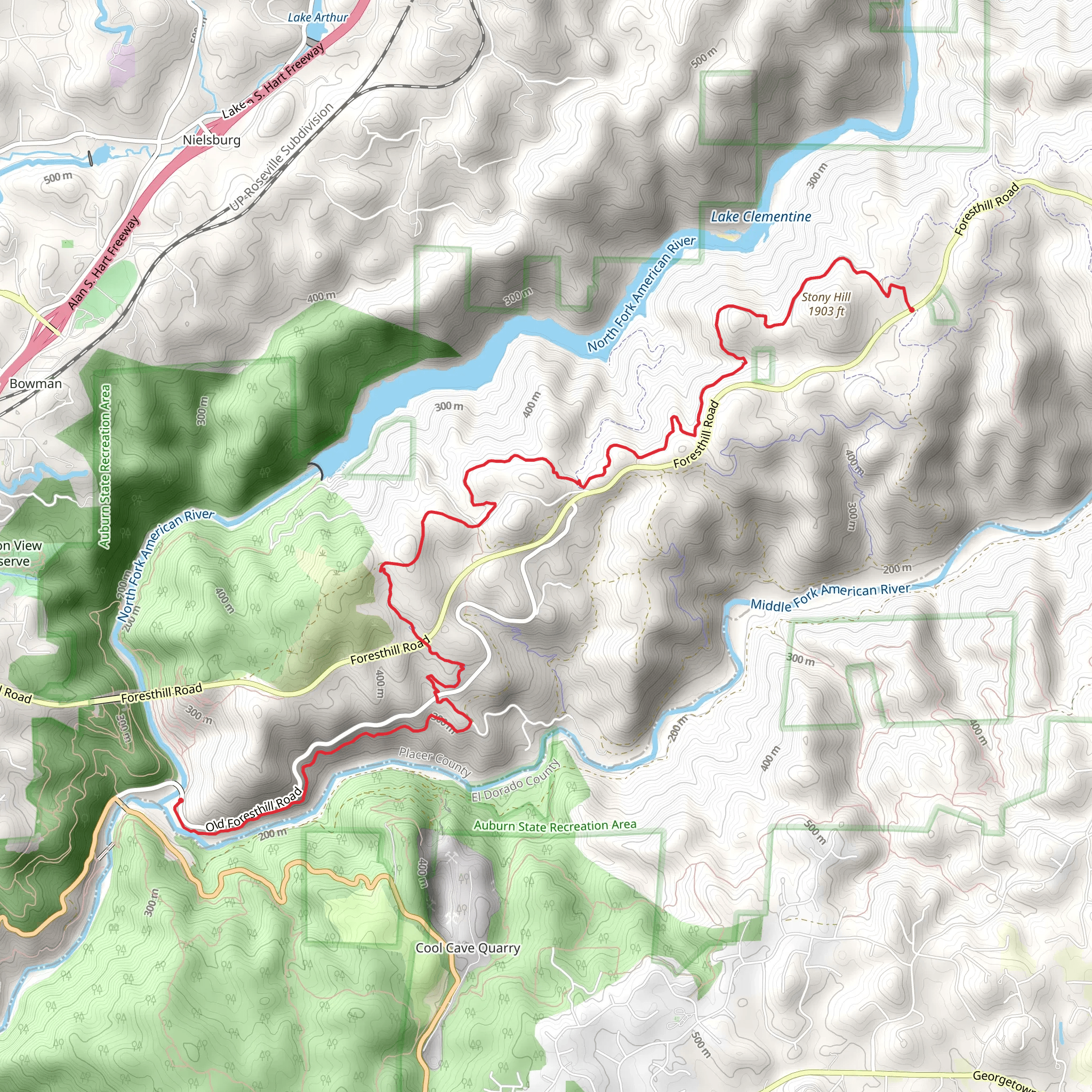Connector, Culvert and American Discovery Loop Trail mobile static map