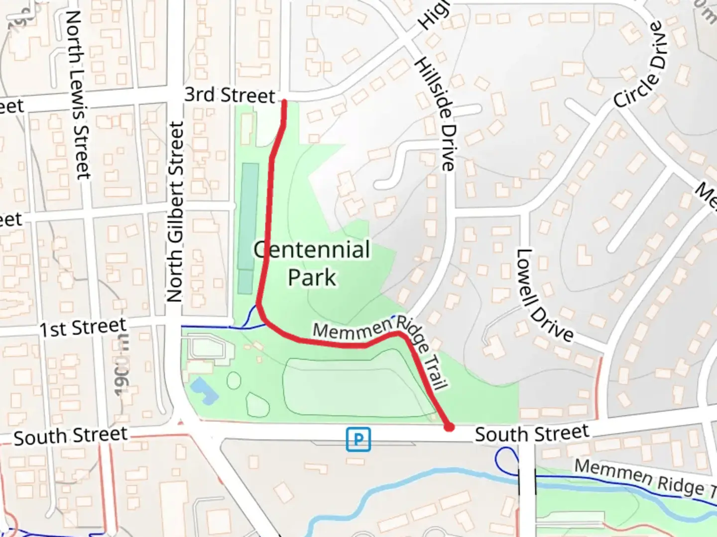 An image depicting the trail Memmen Ridge Trail Out and Back and its surrounding area.