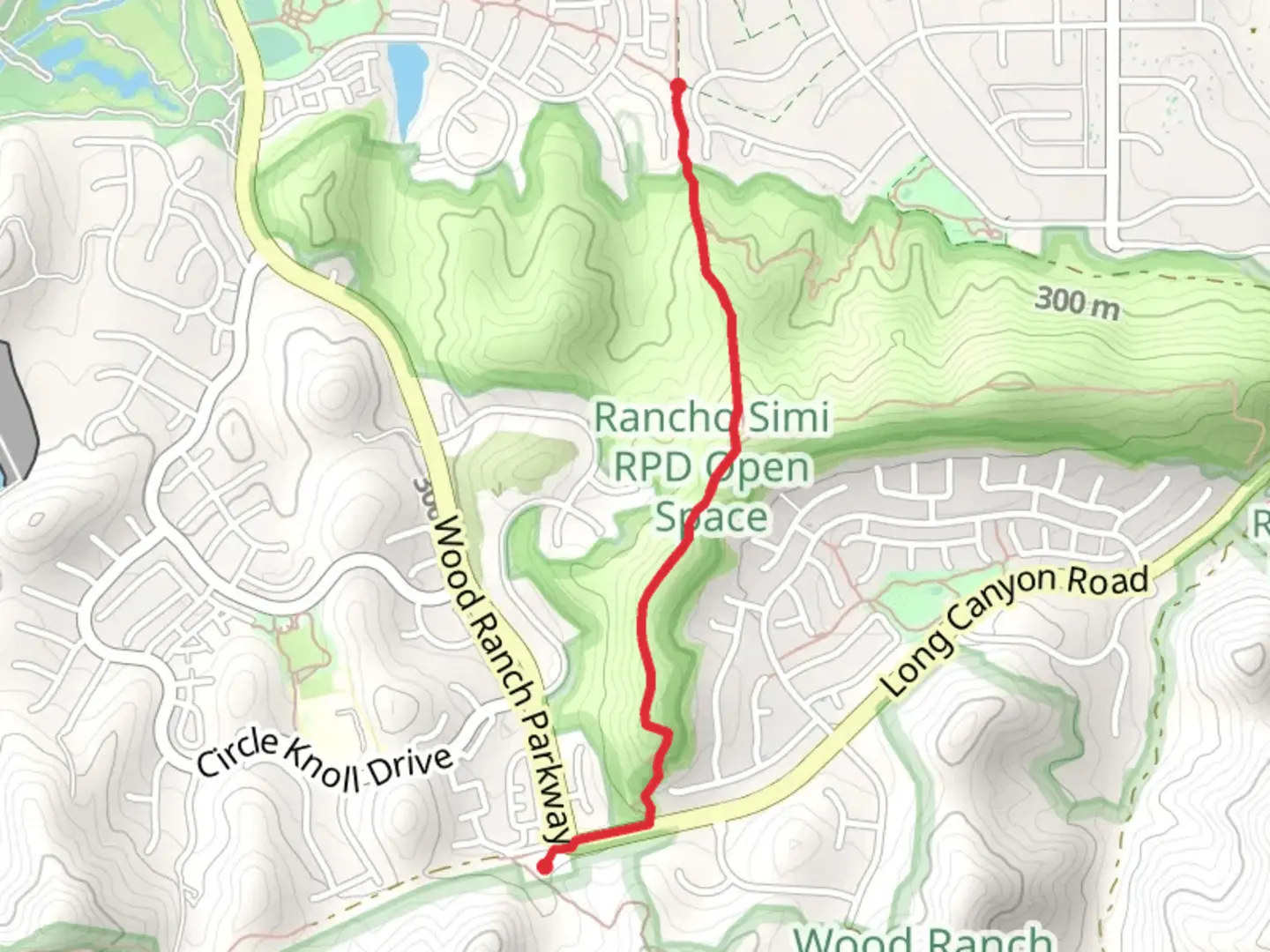 An image depicting the trail Canyon View and Wood Ranch Loop Trail and its surrounding area.