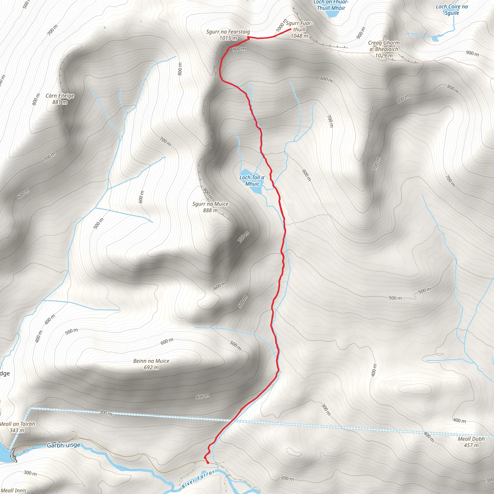 Sgùrr Fhuar - Thuill mobile static map