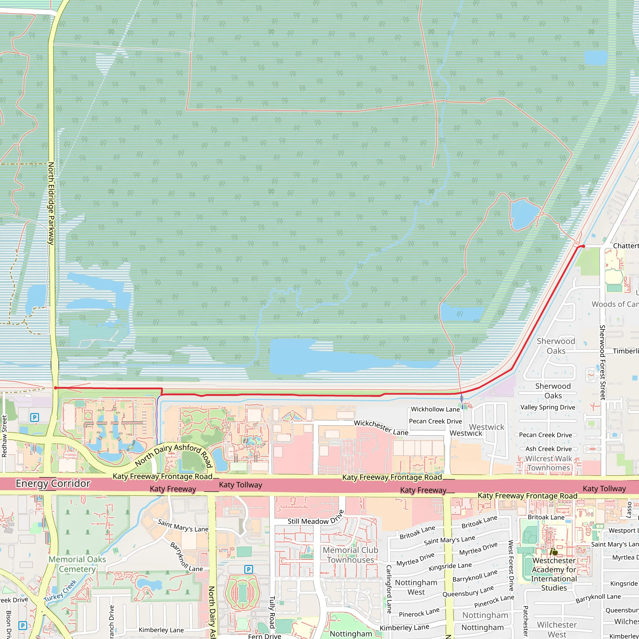 Addicks Dam Road mobile static map