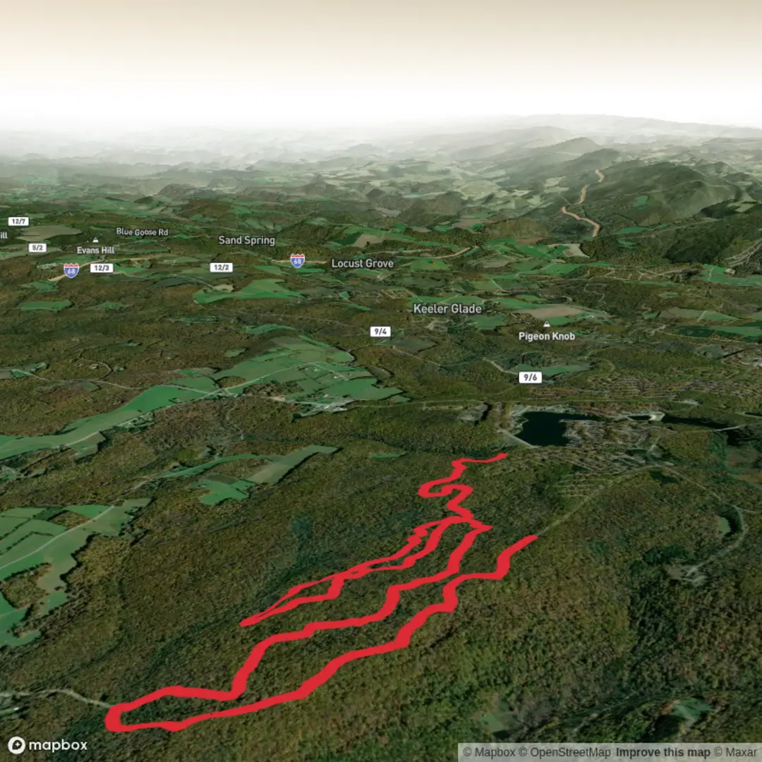 An image depicting the trail Crack Trail and its surrounding area.