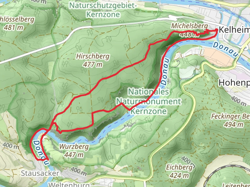 Donau via Jurasteig Haupt Route and Kelheim - Weltenburg