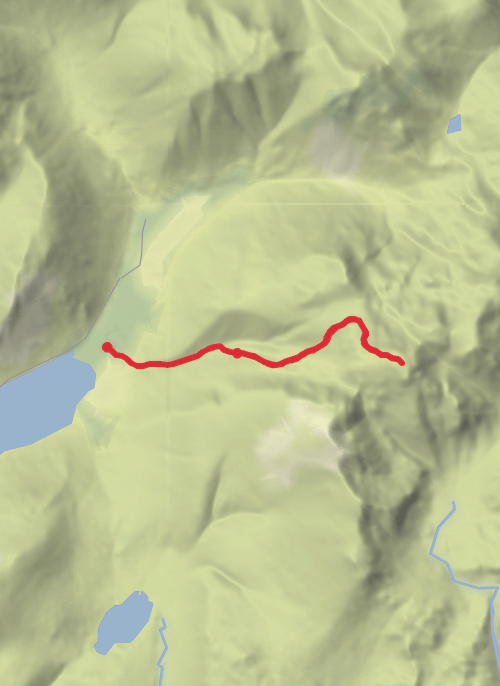 Hike on Scafell Pike via Lingmell Gill mobile static map