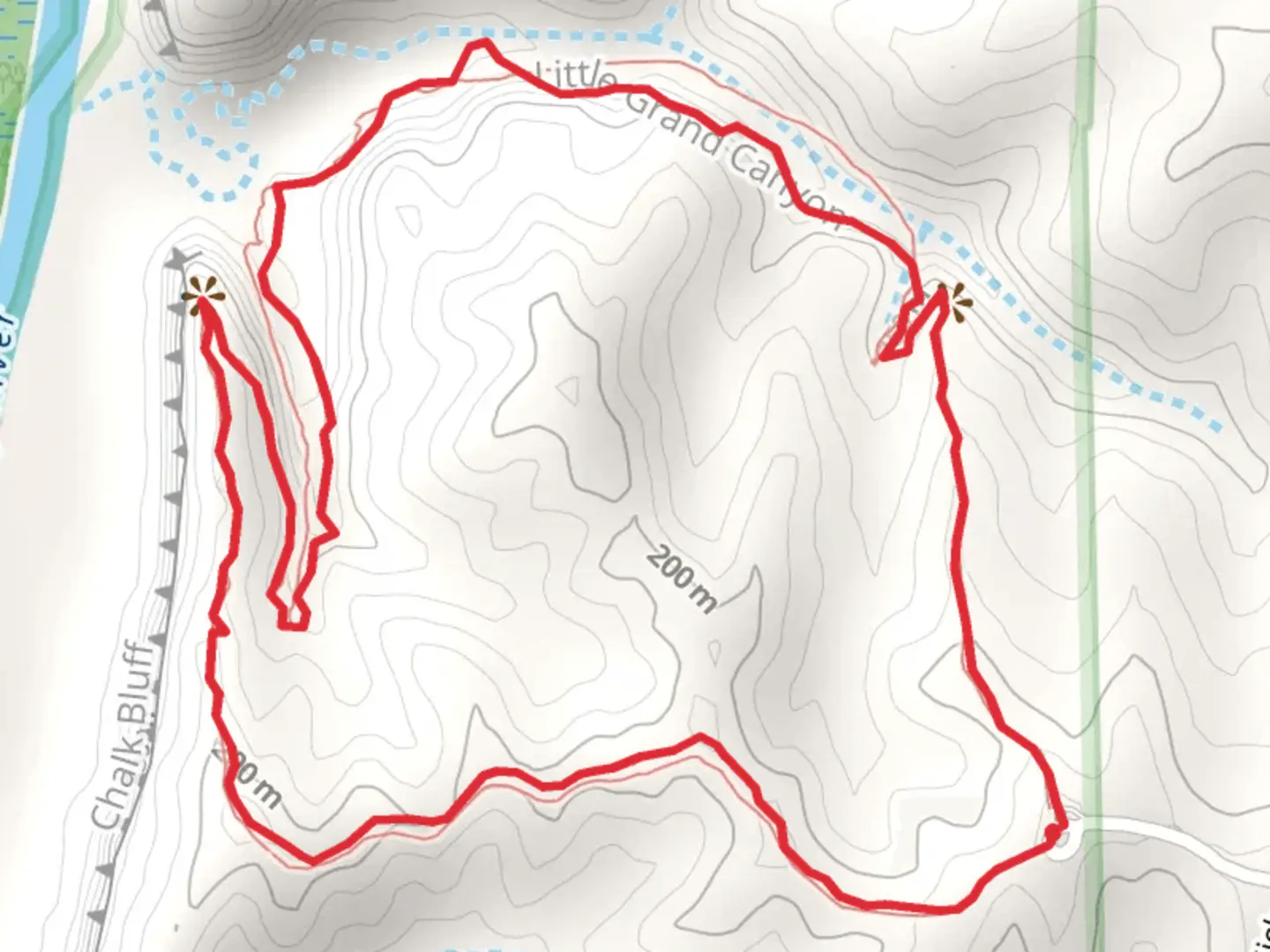 An image depicting the trail Little Grand Canyon Loop Trail and its surrounding area.