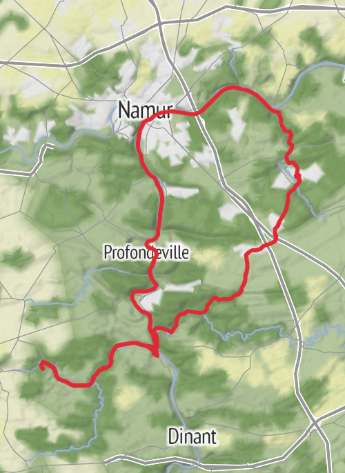 Hike from Faulx-les-Tombes mobile static map