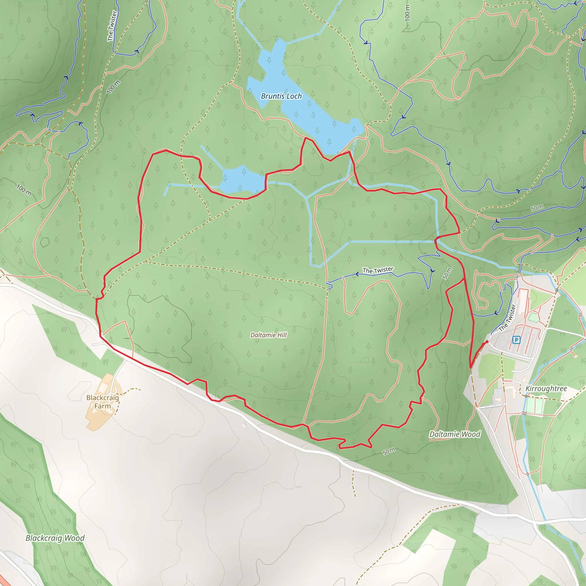 Little Bruntis Loop Trail mobile static map